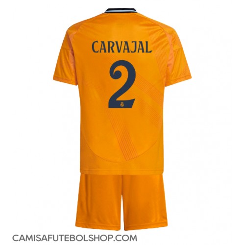 Camisa de time de futebol Real Madrid Daniel Carvajal #2 Replicas 2º Equipamento Infantil 2024-25 Manga Curta (+ Calças curtas)